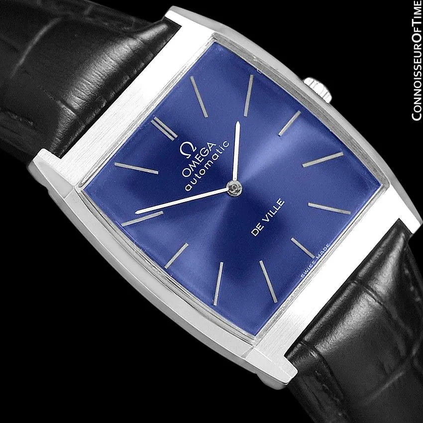 1969 Omega De Ville Mens Automatic Tonneau Dress Watch - Stainless Steel