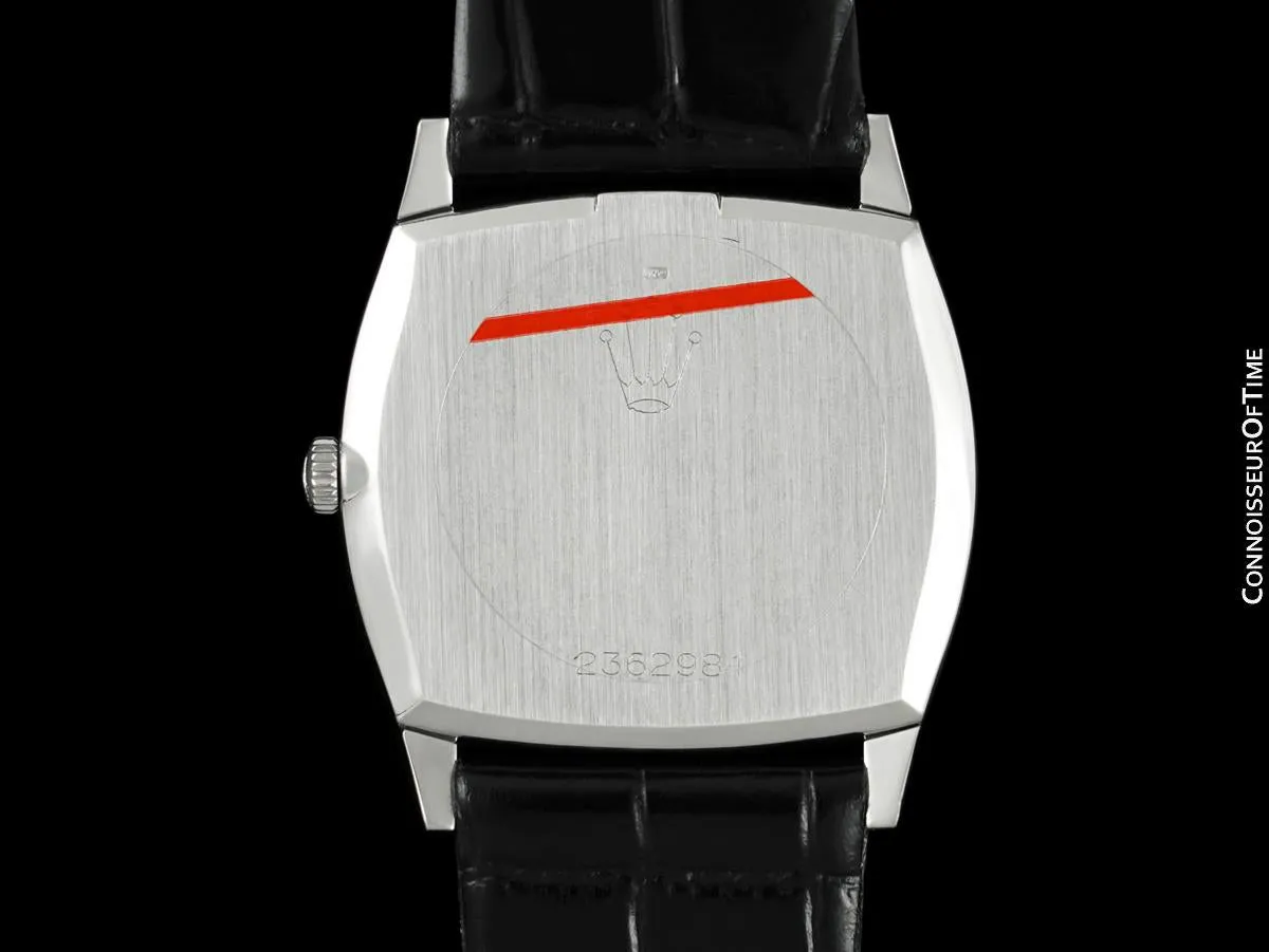 1970 Rolex Cellini Vintage Mens Handwound TV Watch, Ref. 3805 - 18K White Gold