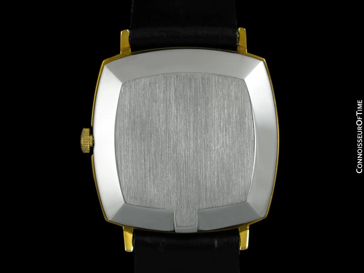 1972 Omega Geneve Vintage Mens Automatic Watch with Quick-Setting Date - 18K Gold Plated & Stainless Steel