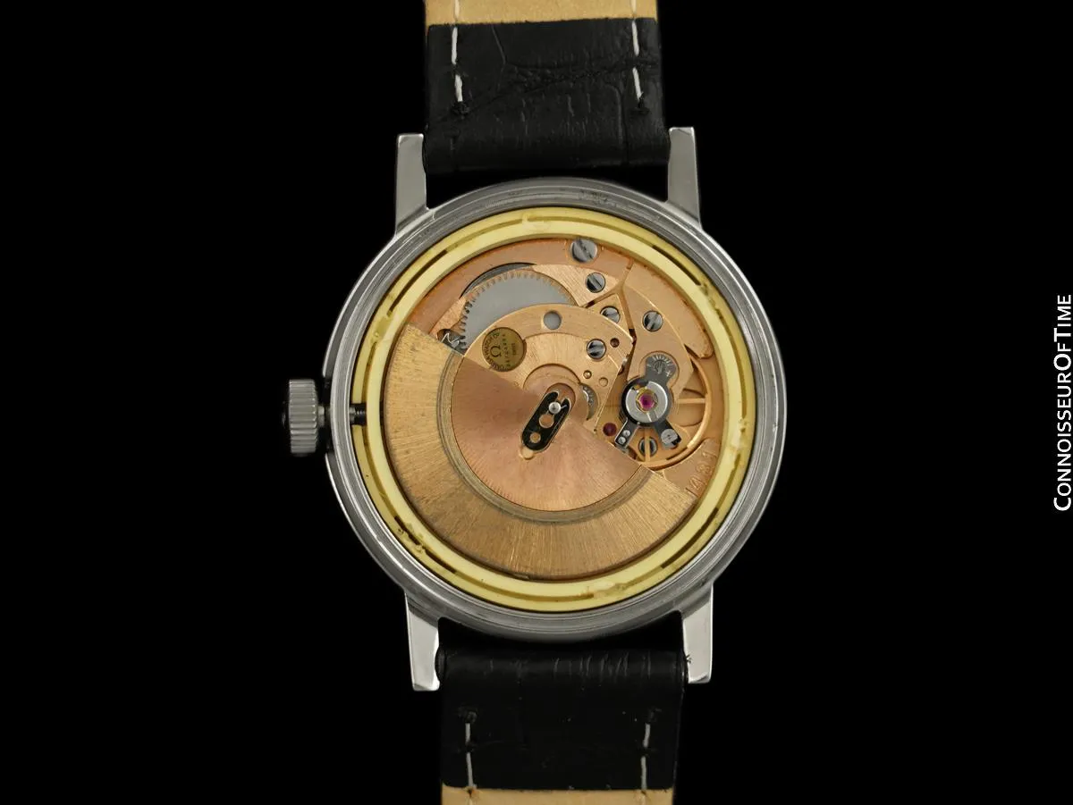 1972 Omega Geneve Vintage Mens Automatic Watch with Quick-Setting Date - Stainless Steel