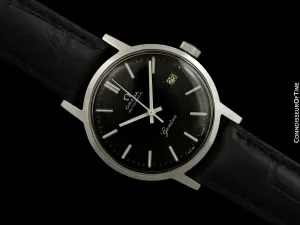 1972 Omega Geneve Vintage Mens Automatic Watch with Quick-Setting Date - Stainless Steel