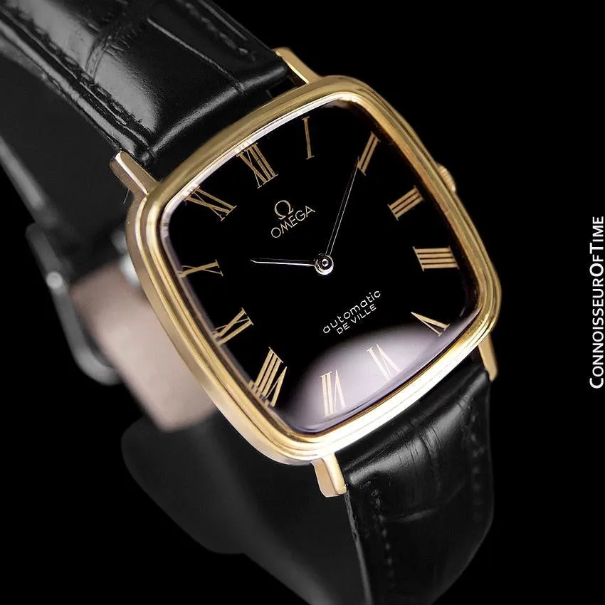 1974 Omega De Ville Mens Automatic Dress Watch - 18K Gold Plated Stainless Steel