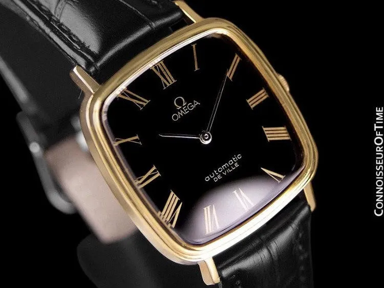 1974 Omega De Ville Mens Automatic Dress Watch - 18K Gold Plated Stainless Steel