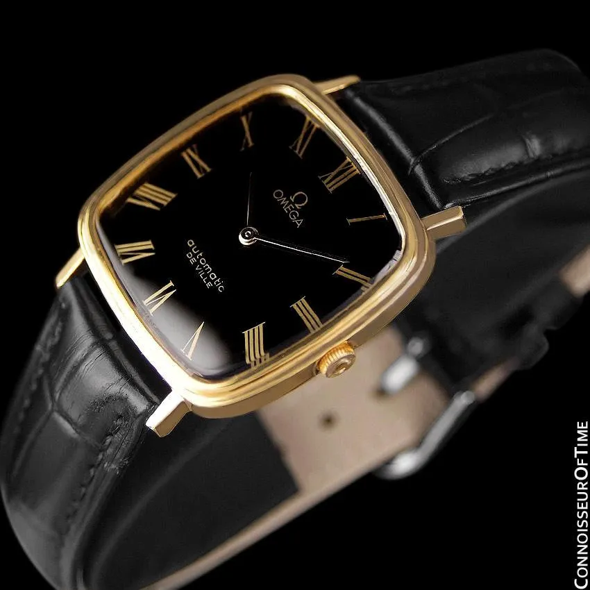 1974 Omega De Ville Mens Automatic Dress Watch - 18K Gold Plated Stainless Steel