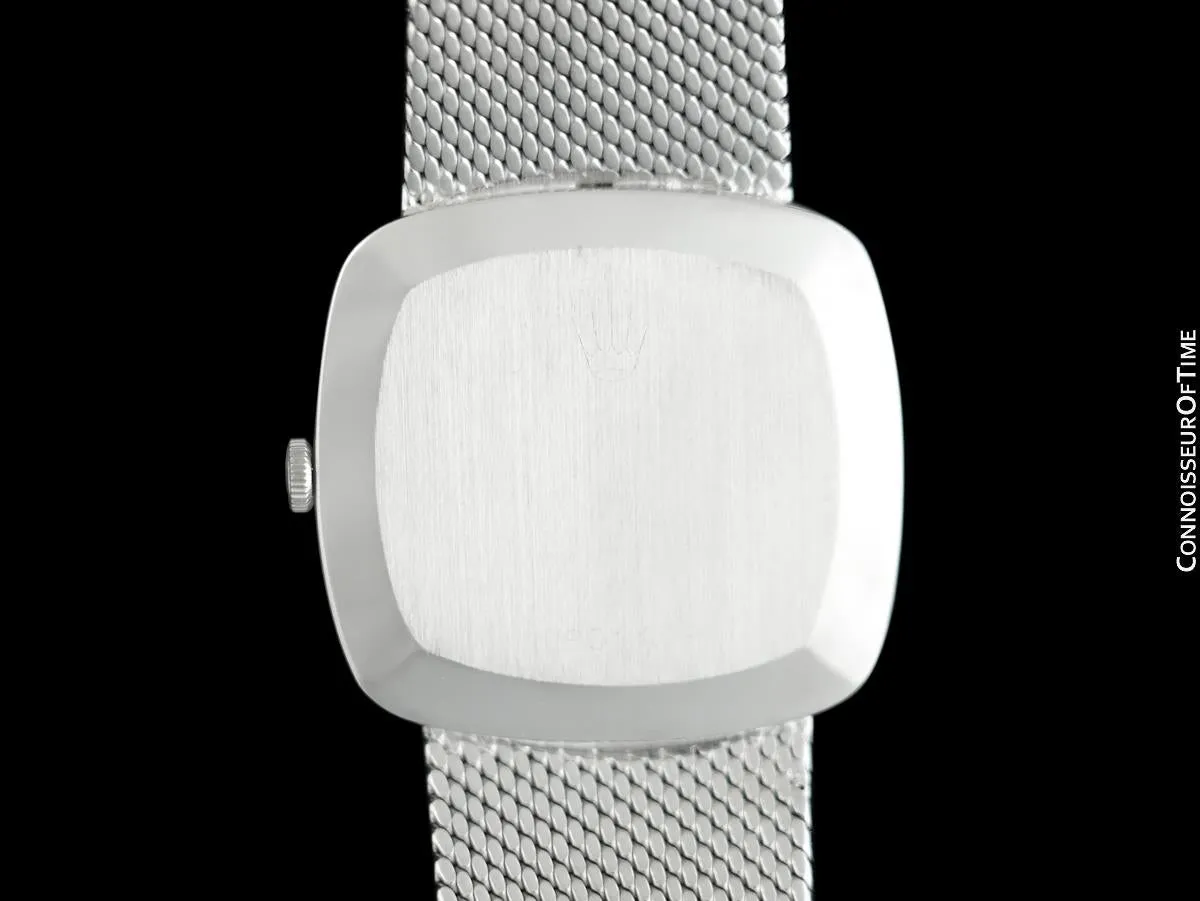 1974 Rolex Cellini Vintage Mens Handwound TV Watch, Ref. 4084 - 18K White Gold