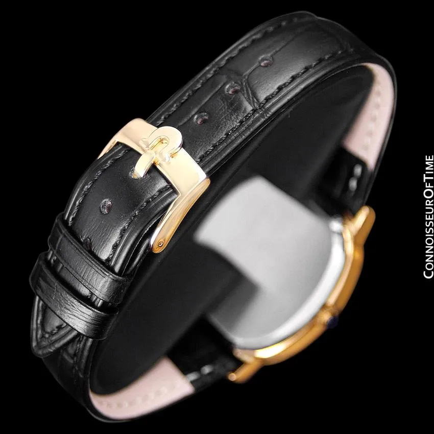 1975 Omega De Ville Vintage Mens Automatic Full Size Watch - 18K Gold Plated & Stainless Steel