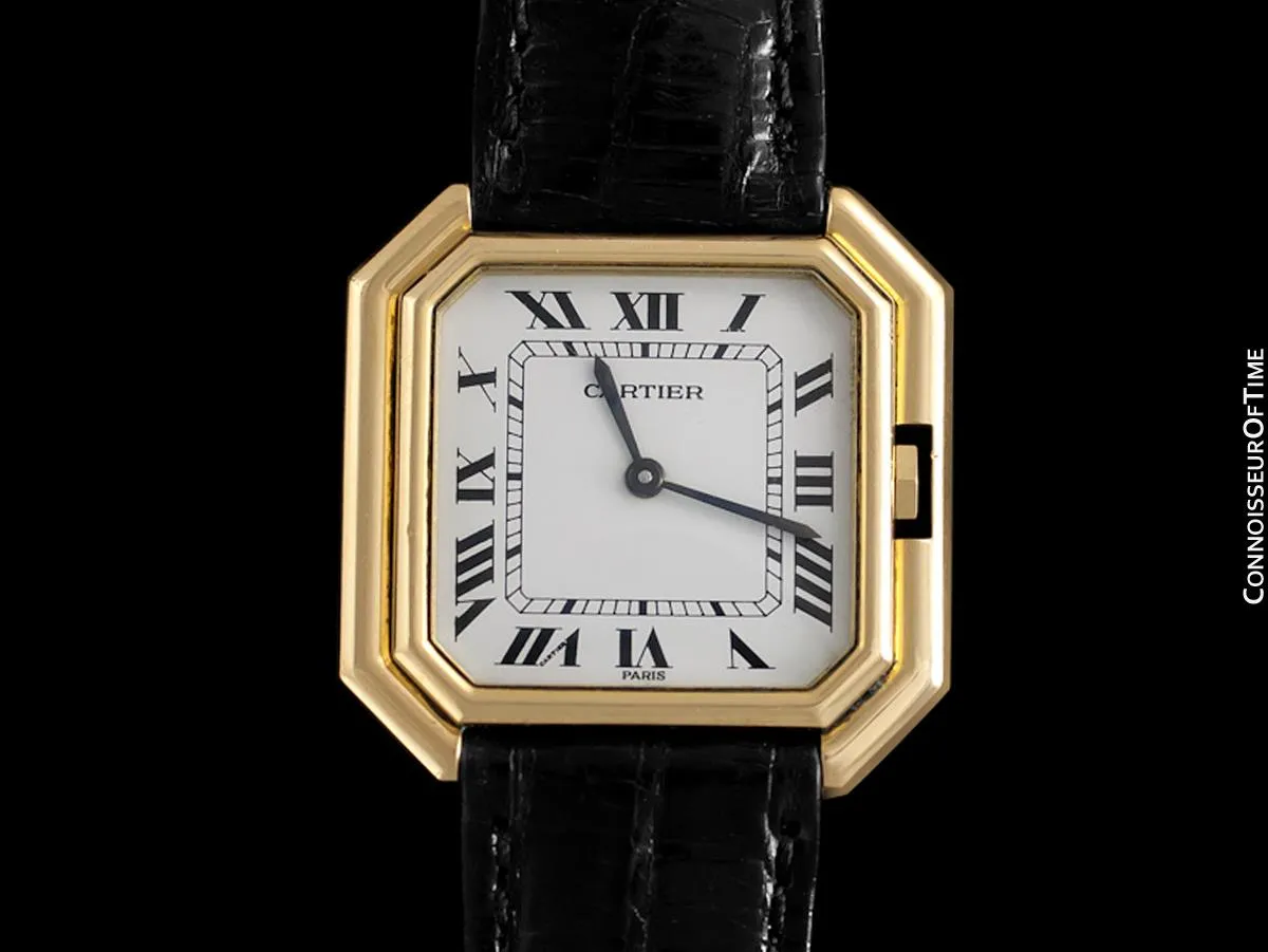 1978 Cartier Ceinture Vintage Mens Midsize Unisex Watch - Solid 18K Gold