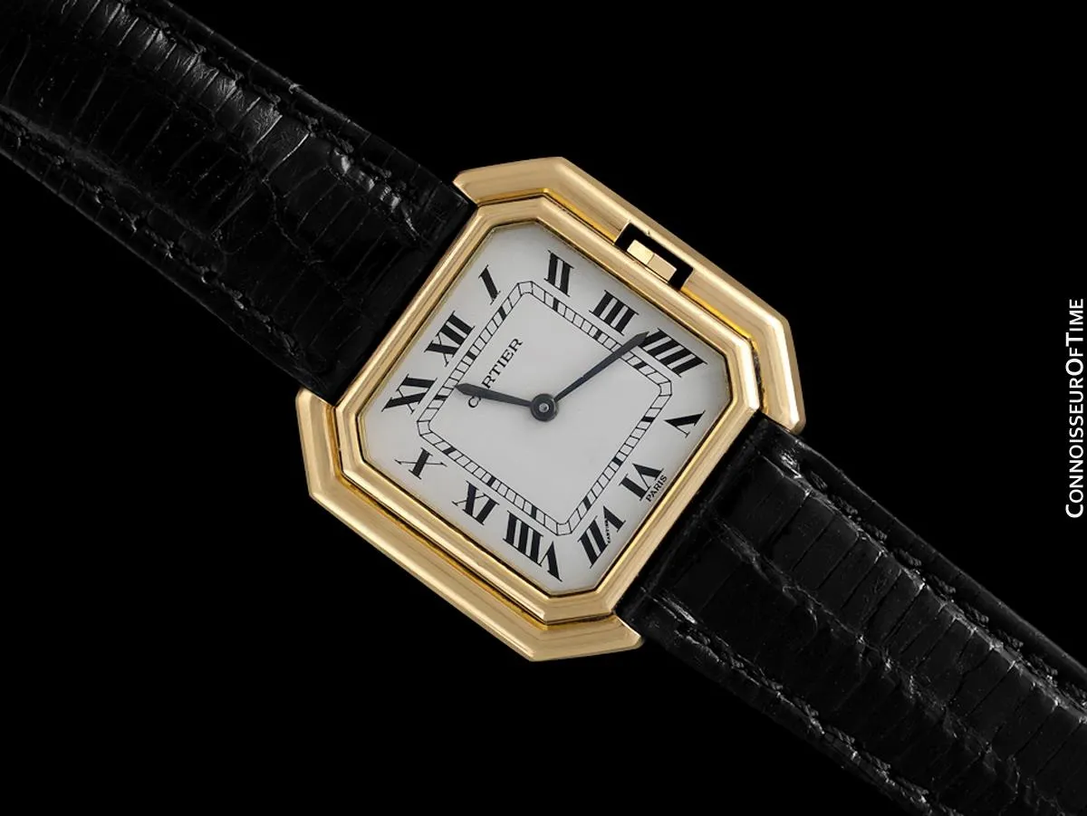 1978 Cartier Ceinture Vintage Mens Midsize Unisex Watch - Solid 18K Gold