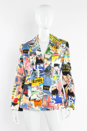 2000s Lacerated Poster Art Blazer