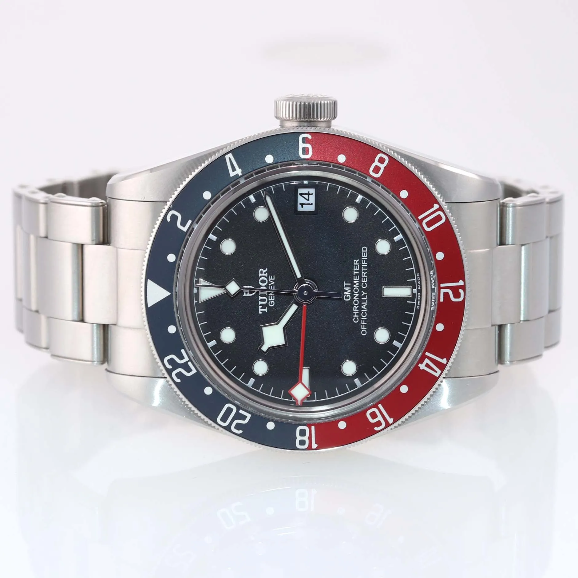 2019 UNWORN COMPLETE Tudor Black Bay GMT Pepsi 79830RB 41mm Steel Bracelet Watch
