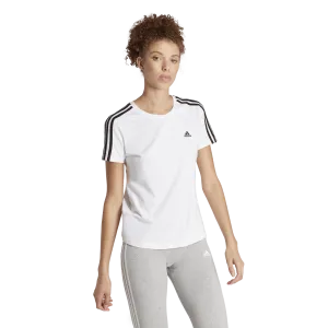 adidas Essentials Slim 3-Stripes Womens Tee