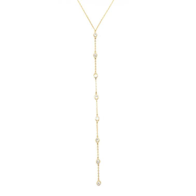 Ana Lariat CZ Necklace