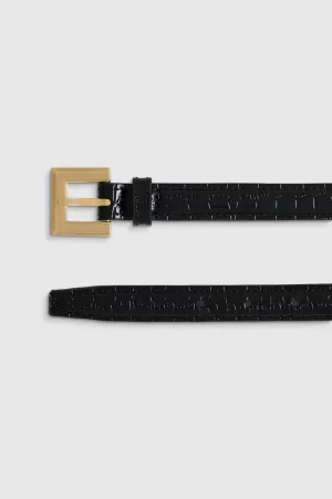 Anine Bing Nicola Belt Black Embossed