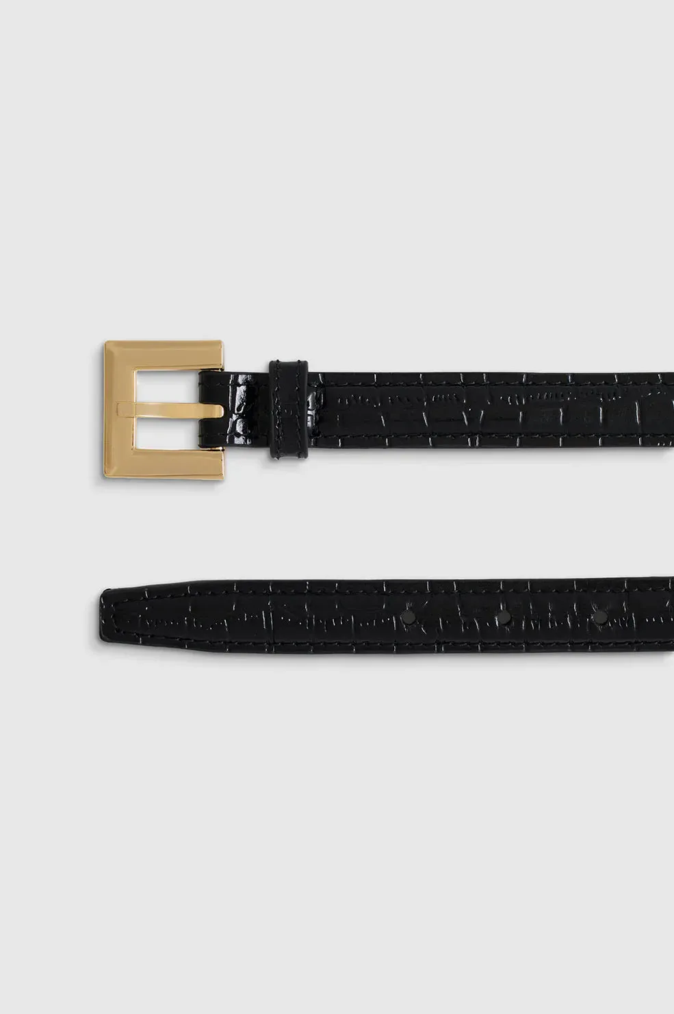 Anine Bing Nicola Belt Black Embossed