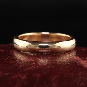 Antique Art Deco 18K Yellow Gold Classic Wedding Band - Size 5