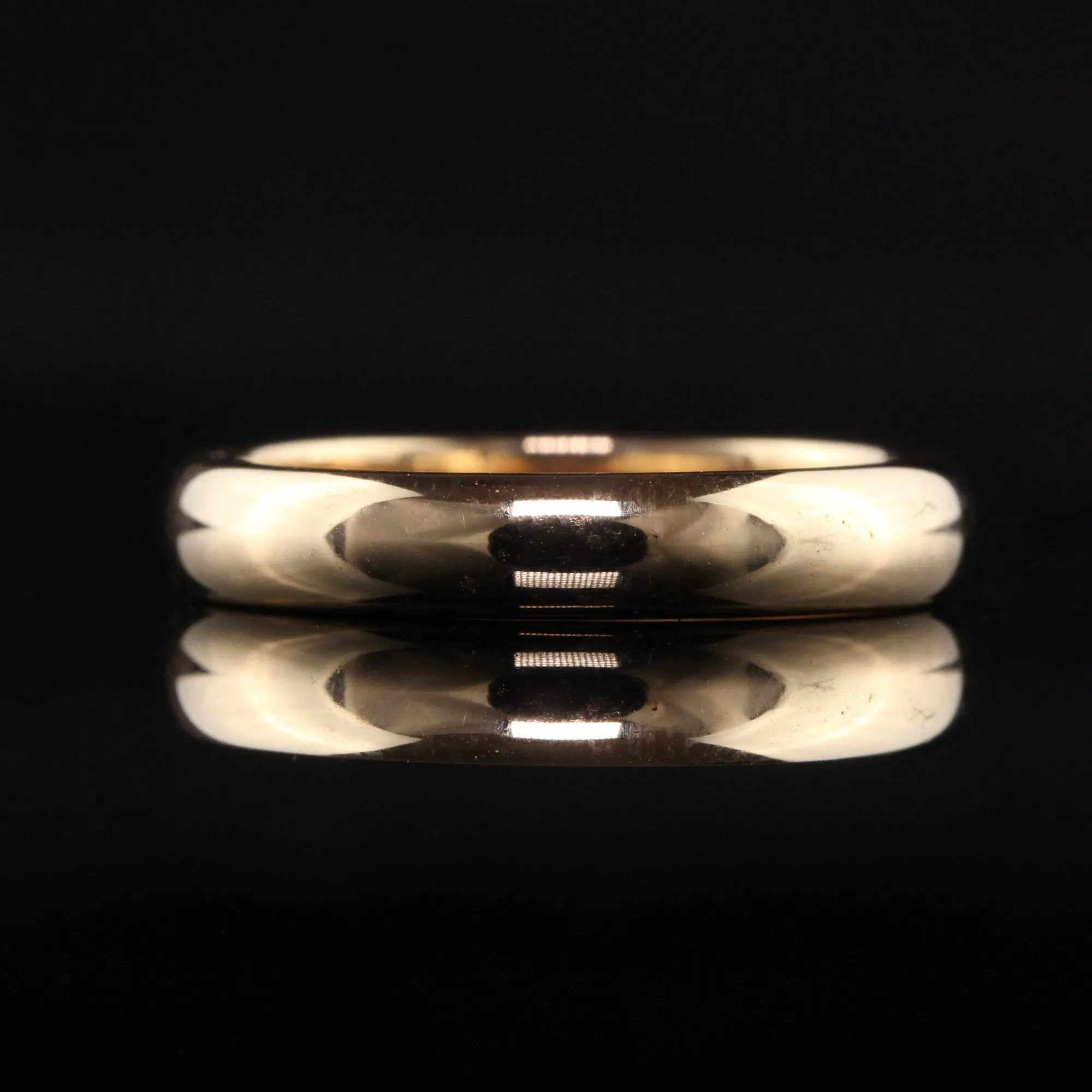 Antique Art Deco 18K Yellow Gold Classic Wedding Band - Size 5