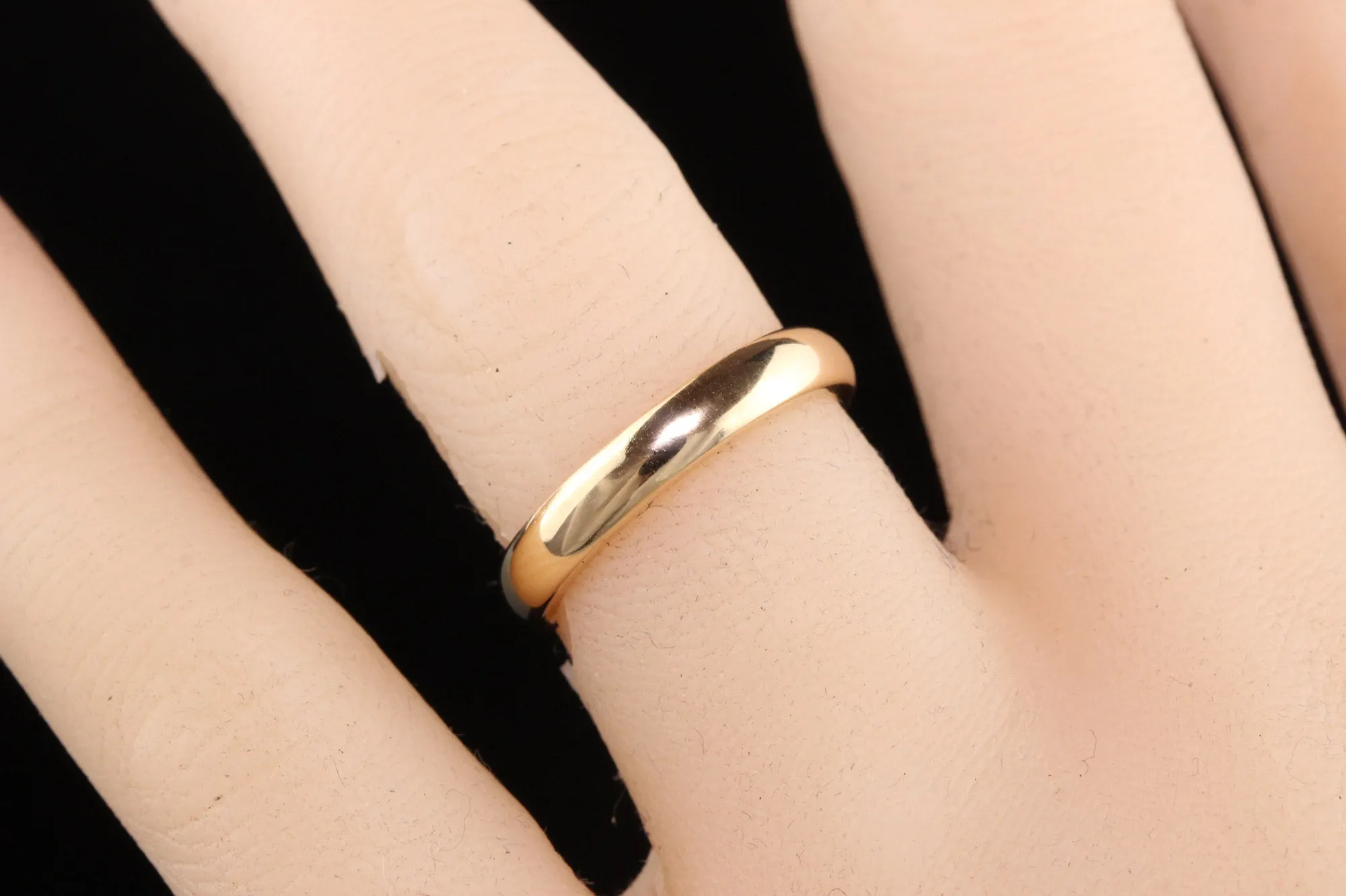 Antique Art Deco 18K Yellow Gold Classic Wedding Band - Size 5