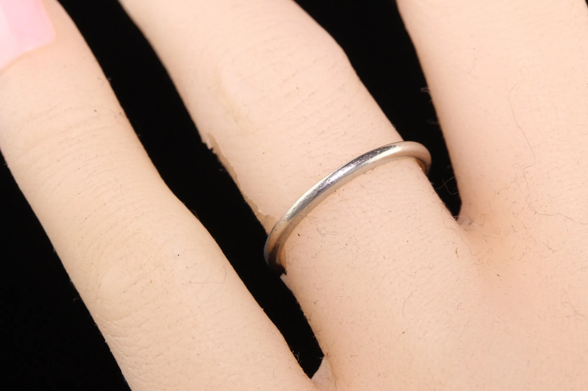 Antique Art Deco Platinum Classic Stacking Wedding Band