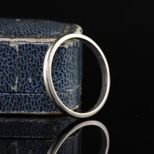 Antique Art Deco Platinum Engraved Classic Wedding Band