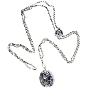 Antique Henryk Winograd .999 Silver Art Nouveau Double Repoussé  Necklace