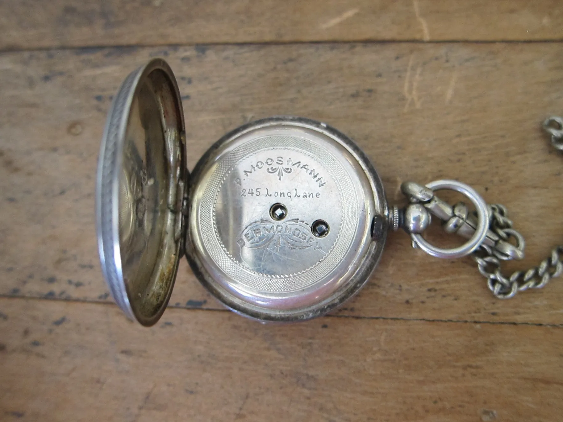 Antique Pocket Watch -  Sterling Silver - 1912