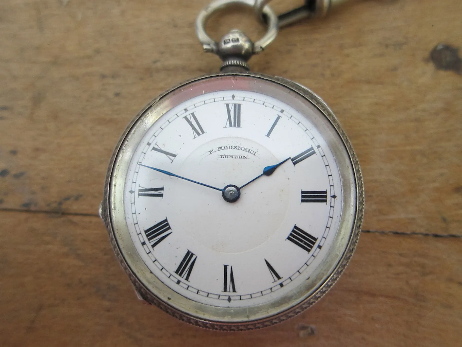 Antique Pocket Watch -  Sterling Silver - 1912