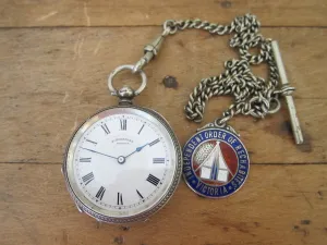 Antique Pocket Watch -  Sterling Silver - 1912