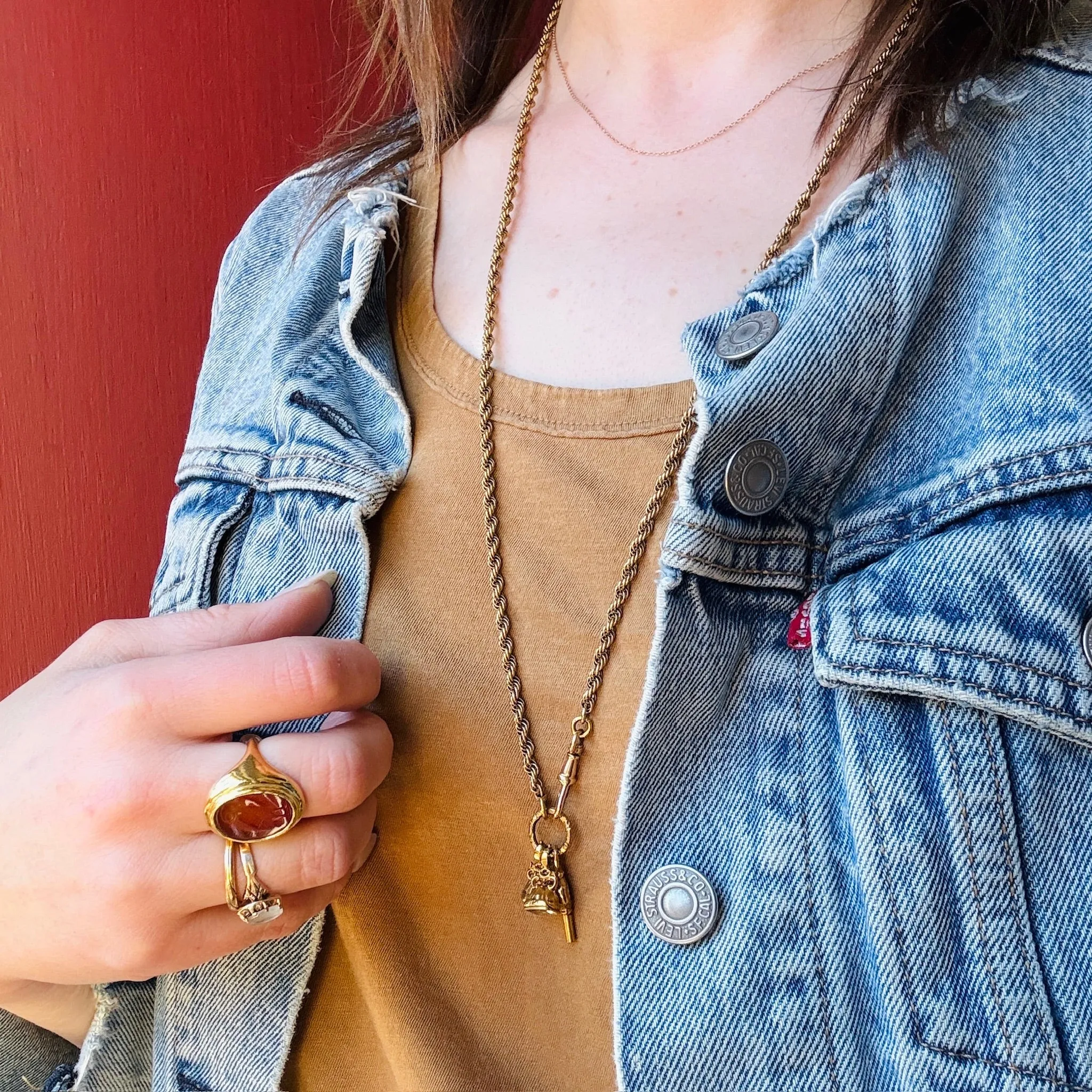 Antique Rope Chain with Georgian Fobs by Ancient Influences