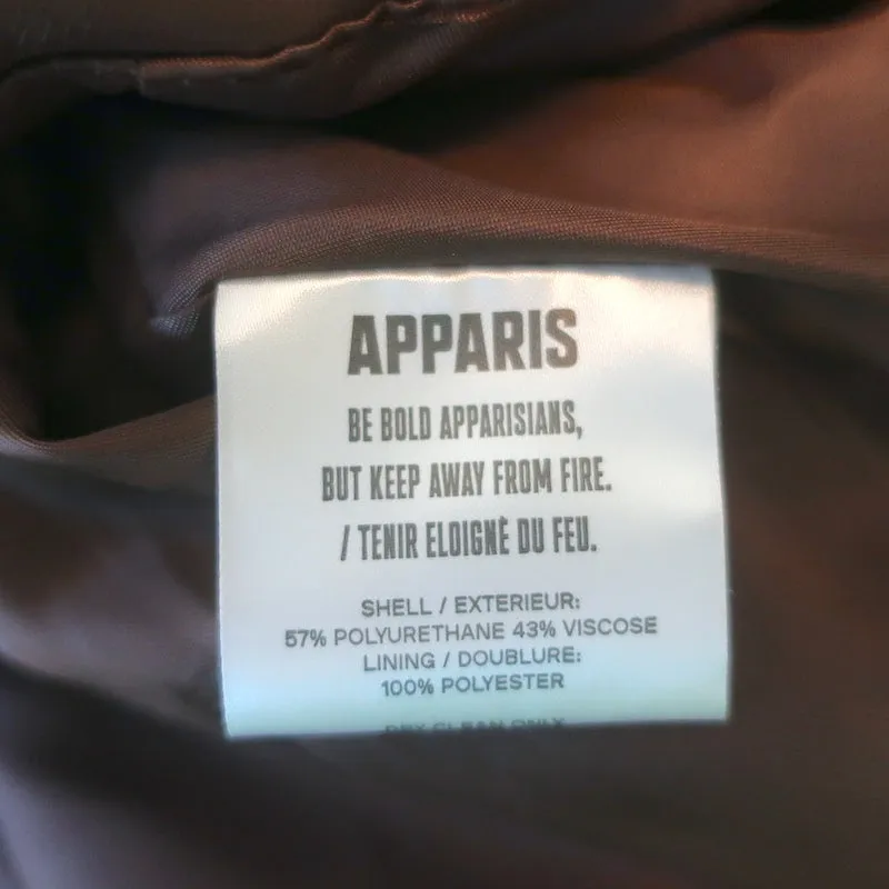 Apparis Jemma Faux Leather Puffer Jacket Cocoa Brown Size Medium NEW