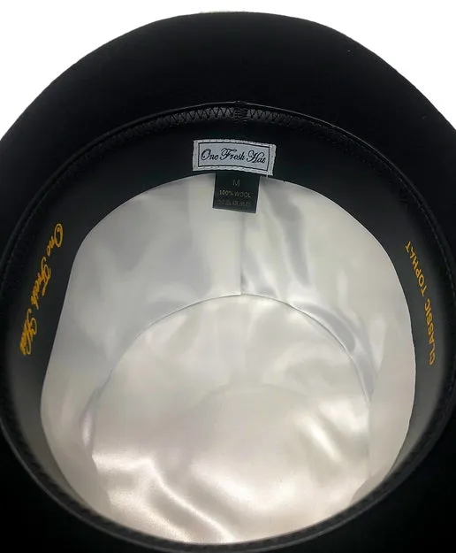 BEL8012BLACK Wool Classic Top Hat