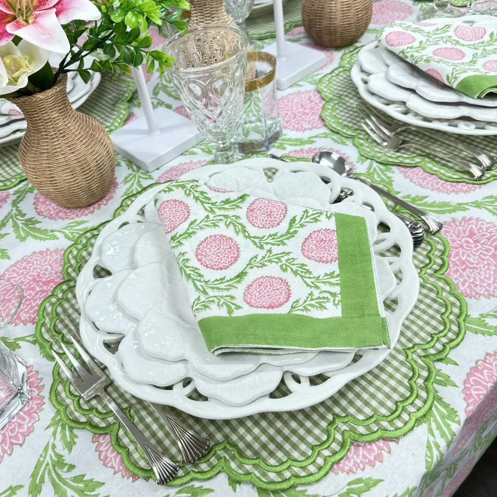Bettina Placemat - Light Green Gingham (Set of 4)