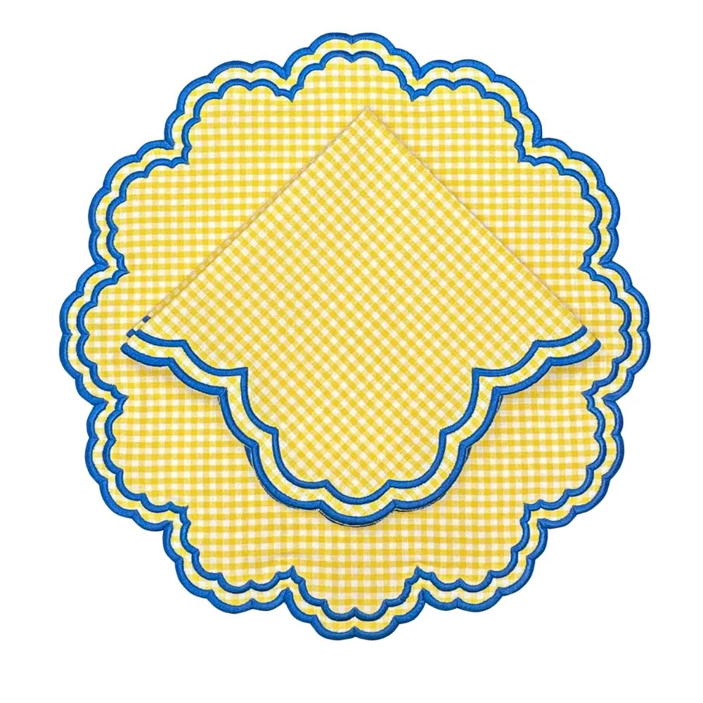 Bettina Placemat - Yellow Gingham (Set of 4)