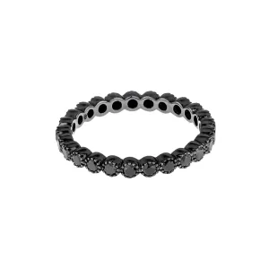 Bezel Black Diamond Blackened Gold Band