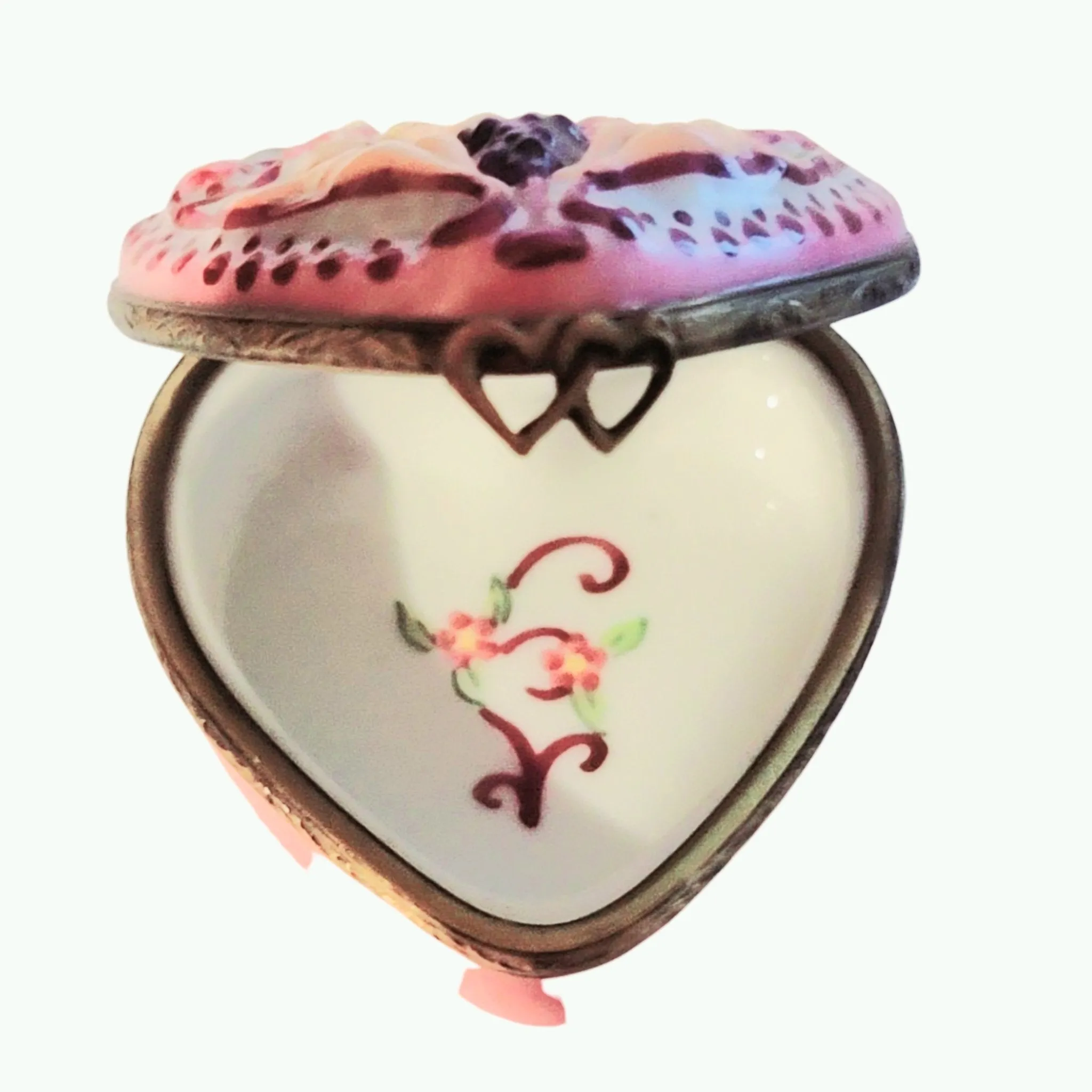 Breast Cancer Pin in 3 Cherubs Heart