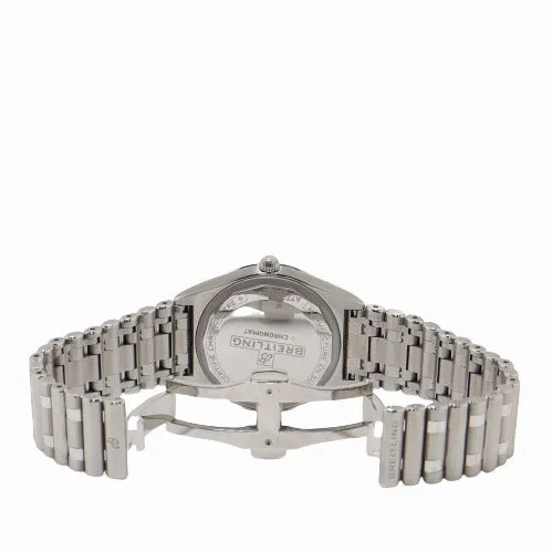 Breitling Lades Chronomat Stainless Steel 32mm Green Stick Dial Watch Reference# A77310101L1A1