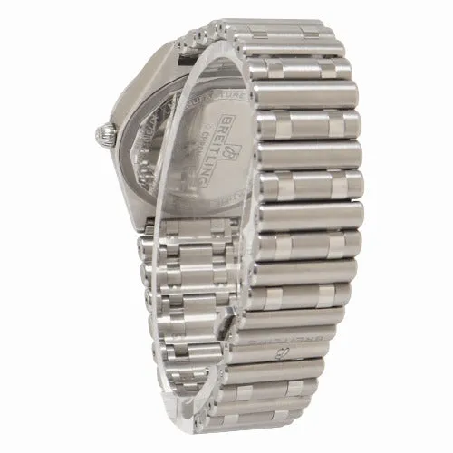 Breitling Lades Chronomat Stainless Steel 32mm Green Stick Dial Watch Reference# A77310101L1A1