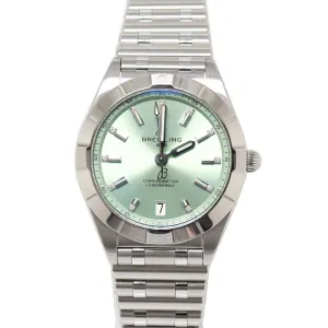 Breitling Lades Chronomat Stainless Steel 32mm Green Stick Dial Watch Reference# A77310101L1A1
