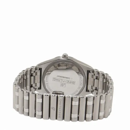 Breitling Lades Chronomat Stainless Steel 32mm Green Stick Dial Watch Reference# A77310101L1A1