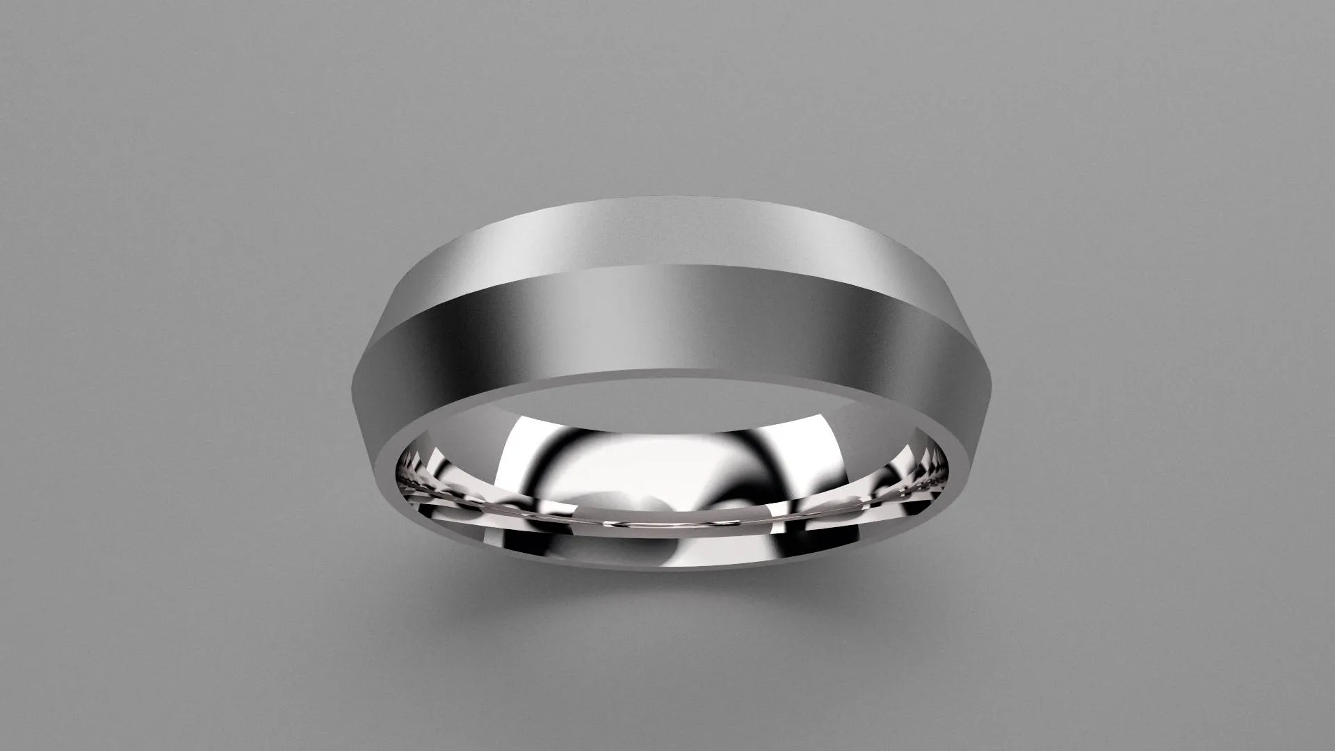 Brushed Sterling Silver 6mm Knife Edge Wedding Band