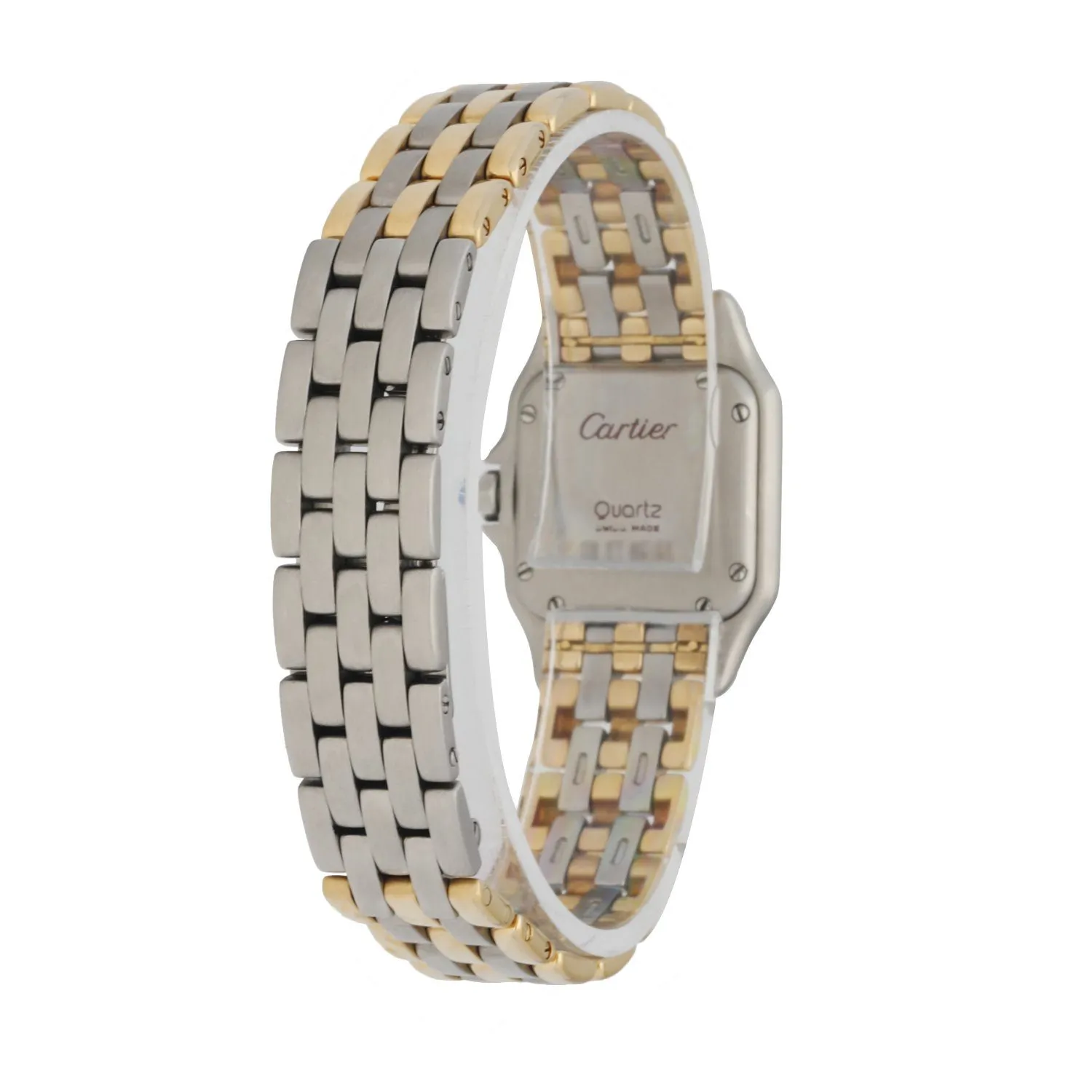 Cartier Panthere Three Row Quartz Obsidian Dial Ladies Watch