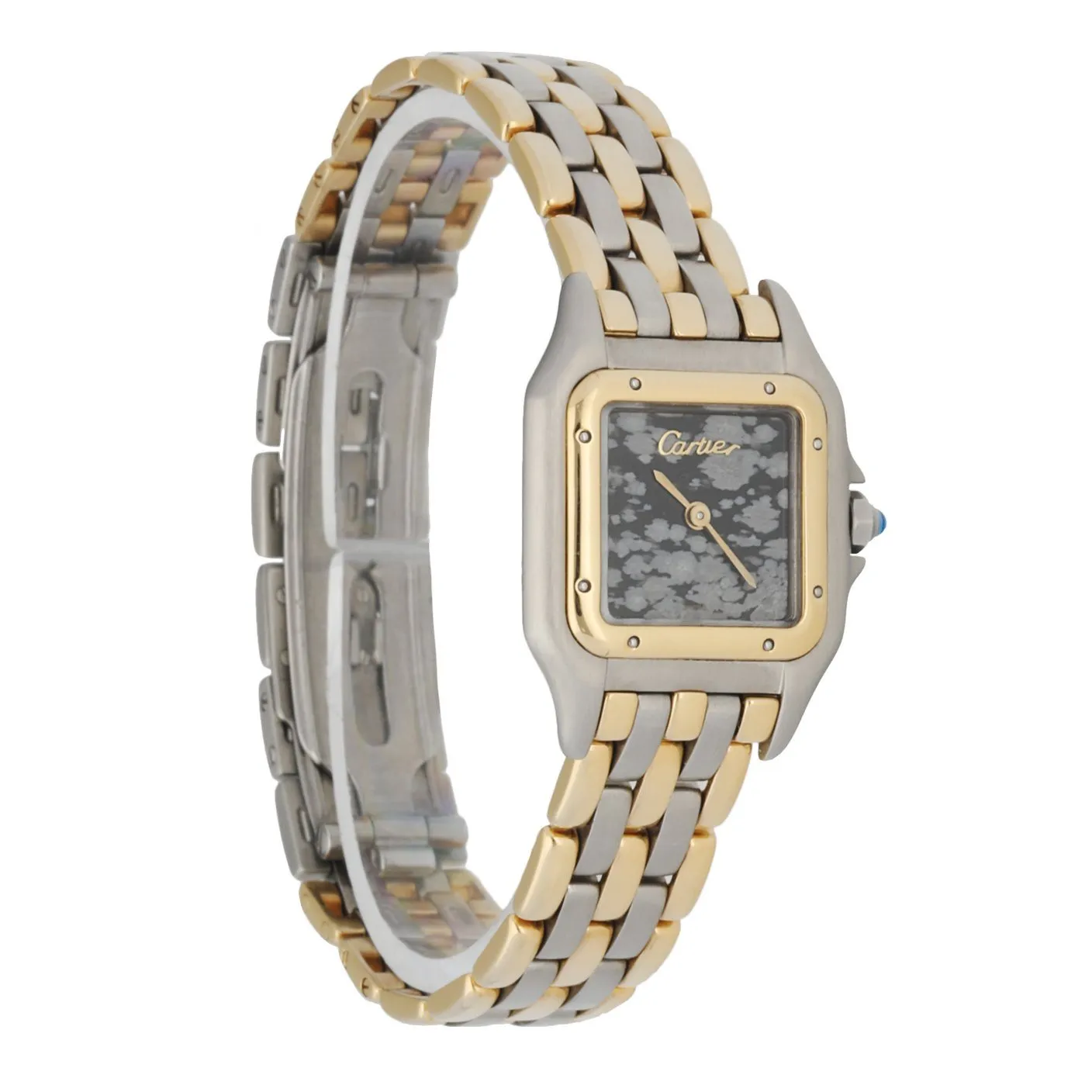 Cartier Panthere Three Row Quartz Obsidian Dial Ladies Watch