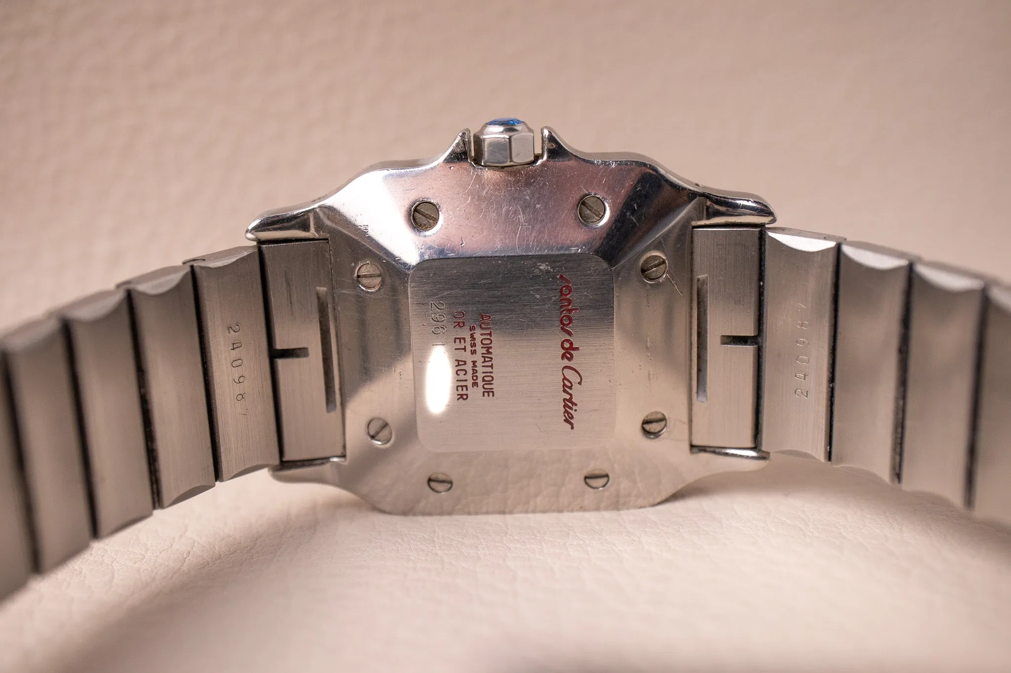 Cartier Santos Carrée Slate Grey Dial 2961