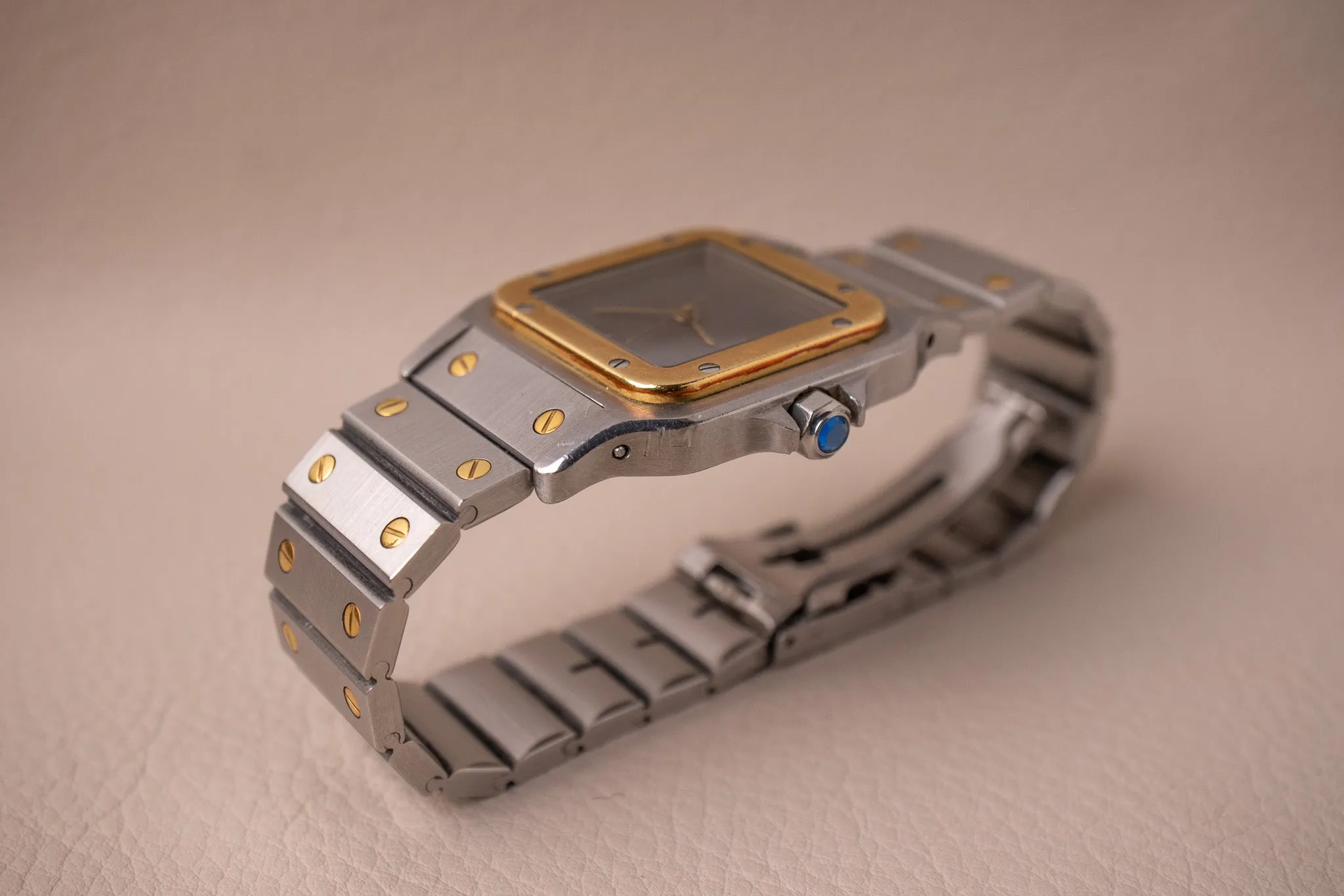 Cartier Santos Carrée Slate Grey Dial 2961