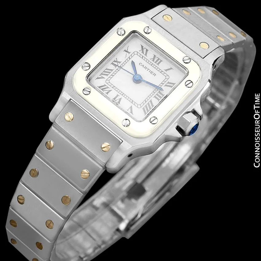 Cartier Santos Ladies Two-Tone Automatic Bracelet Watch - Stainless Steel & 18K Gold