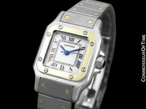 Cartier Santos Ladies Two-Tone Automatic Bracelet Watch - Stainless Steel & 18K Gold