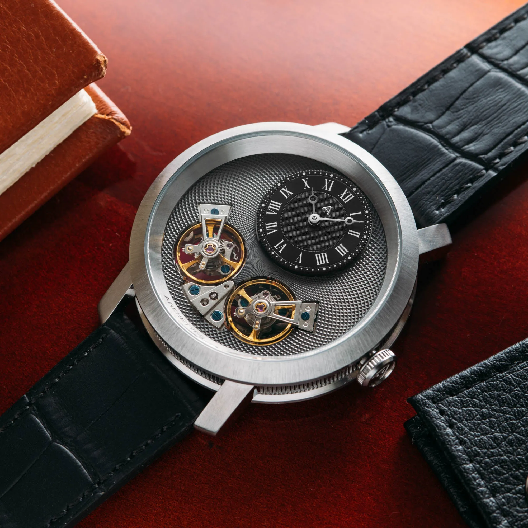 Caspian Automatic Silver Gunmetal Black