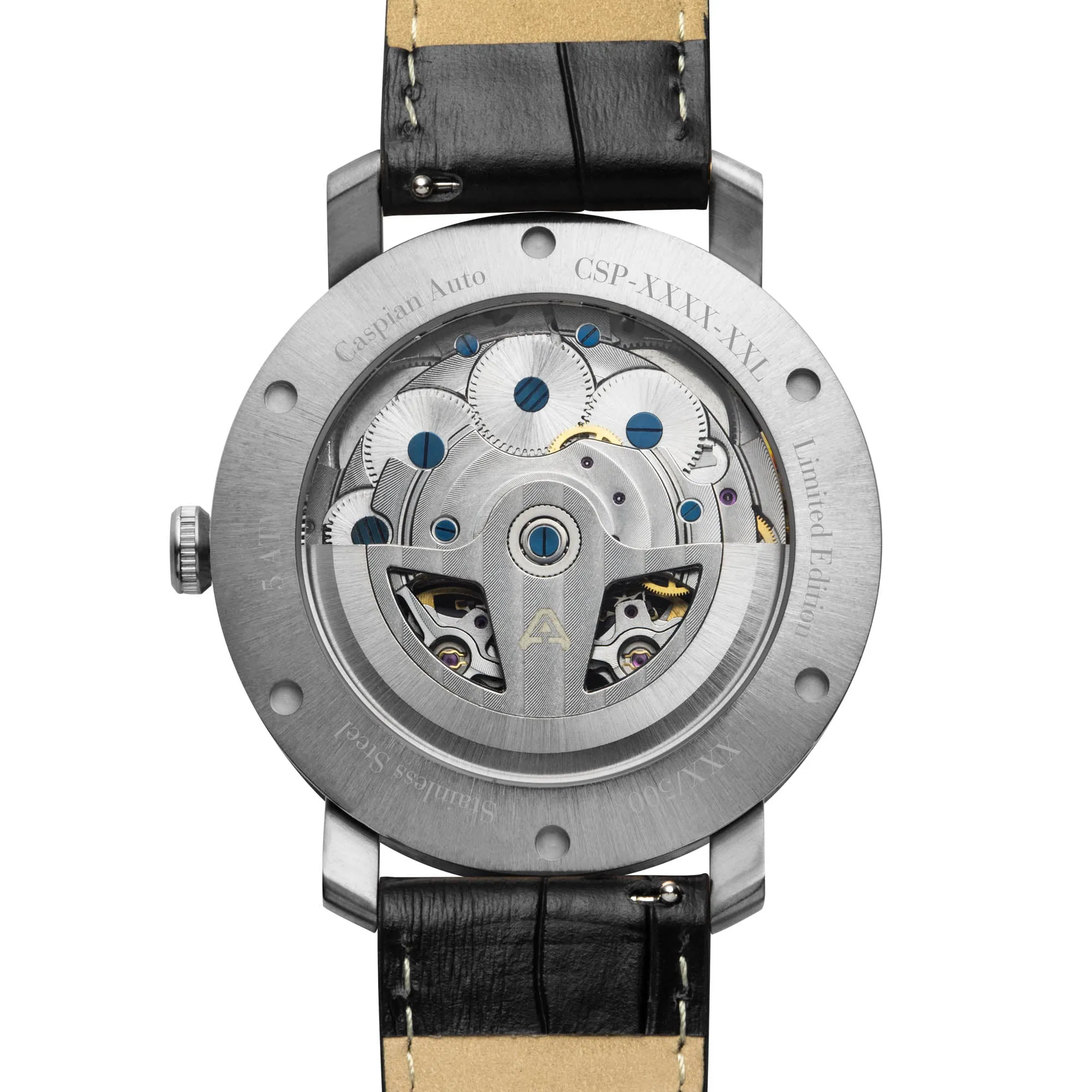 Caspian Automatic Silver Gunmetal Black