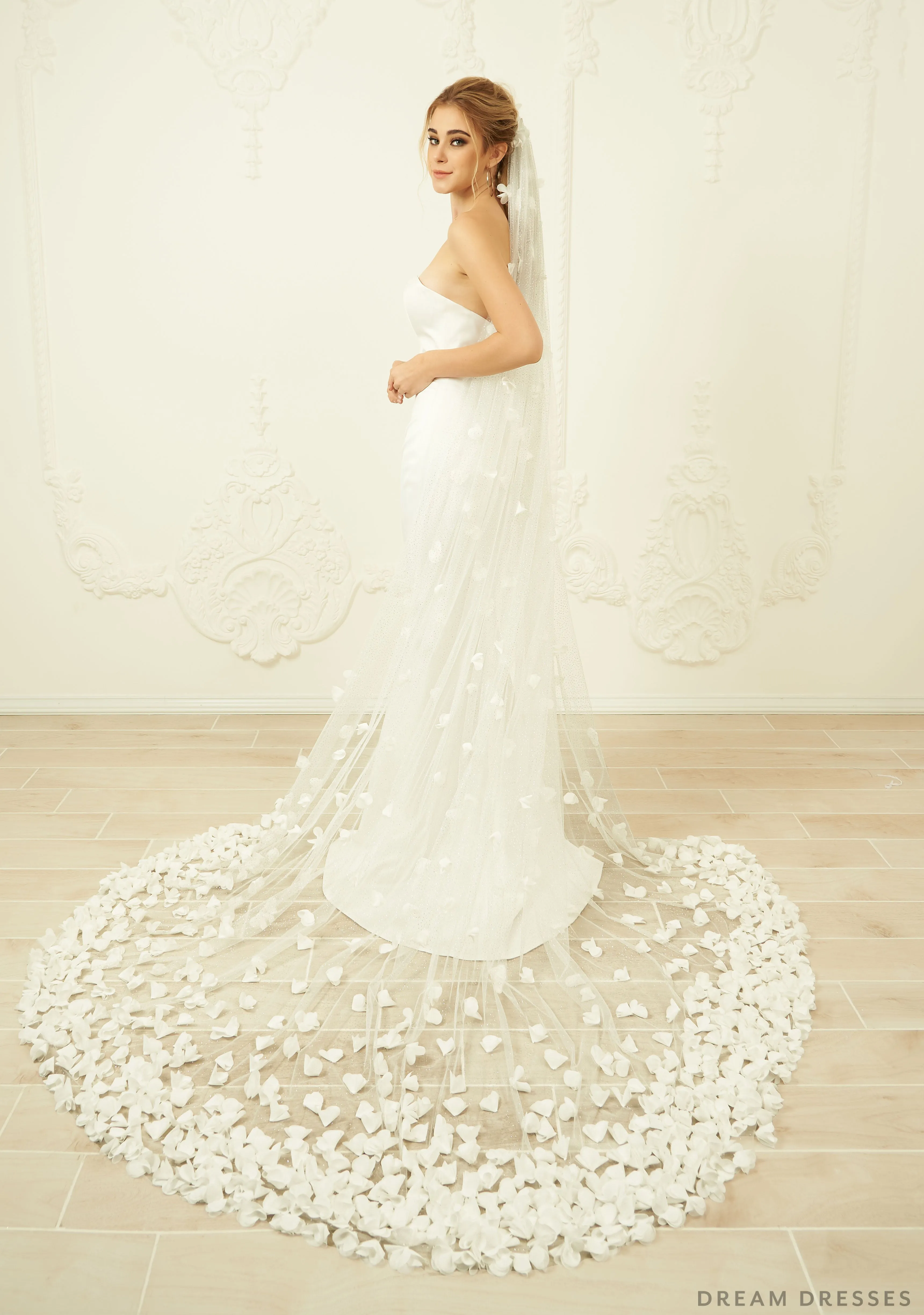 Cathedral 3D Floral Veil (#Enrica)