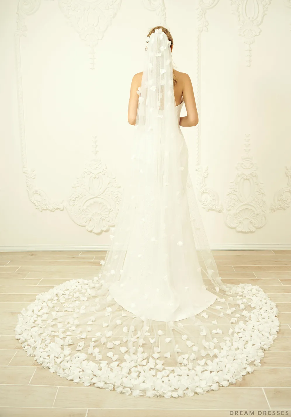 Cathedral 3D Floral Veil (#Enrica)