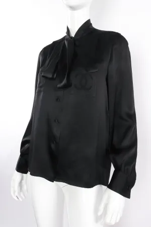 CC Pocket Tie Neck Blouse